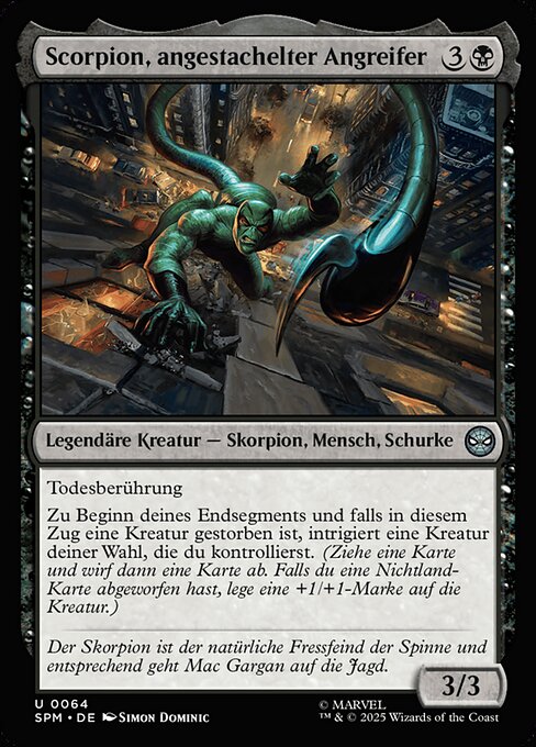 Scorpion, angestachelter Angreifer