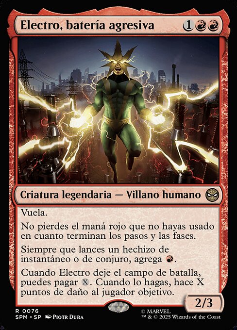 Electro, batería agresiva