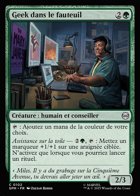 Geek dans le fauteuil