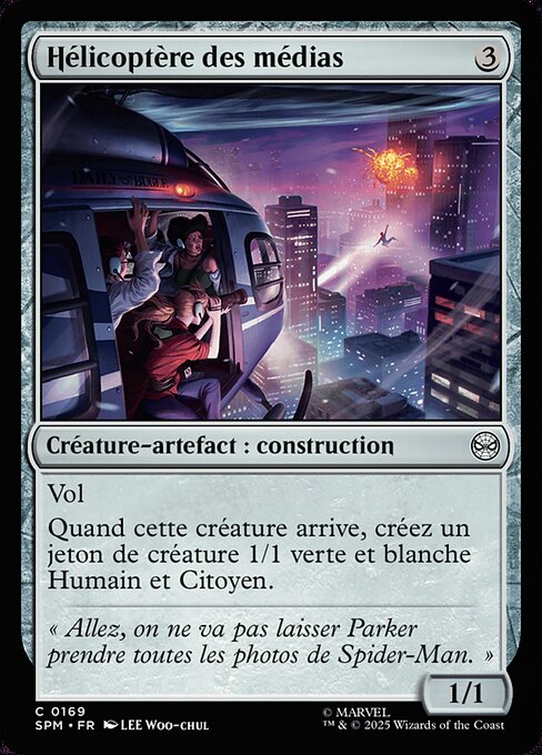 Hélicoptère des médias