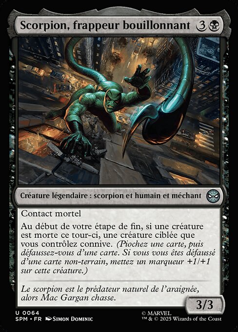 Scorpion, frappeur bouillonnant