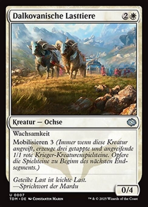 Dalkovanische Lasttiere