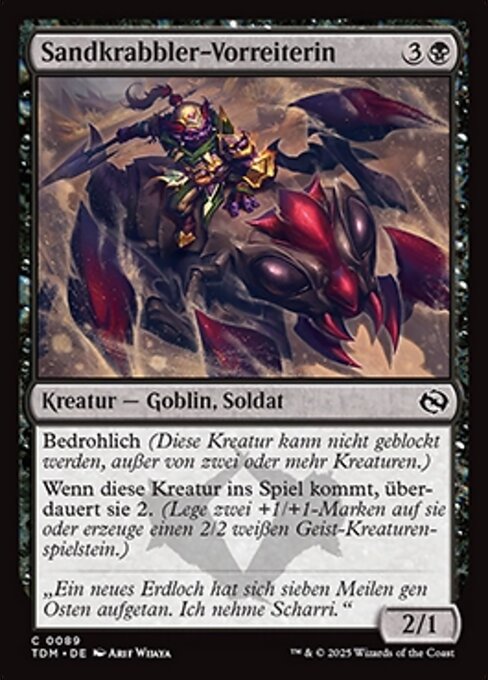 Sandkrabbler-Vorreiterin