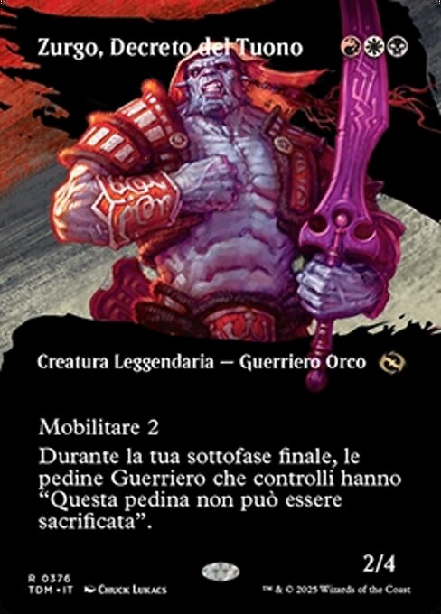 Zurgo, Decreto del Tuono