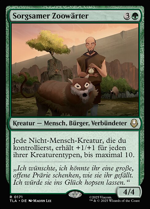 Sorgsamer Zoowärter