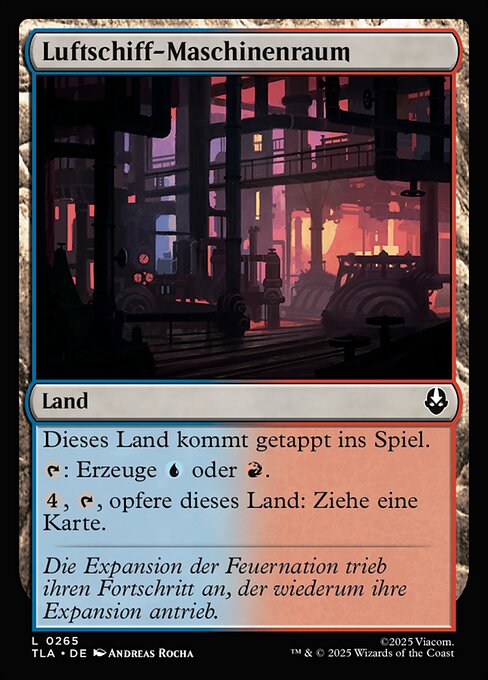 Luftschiff-Maschinenraum