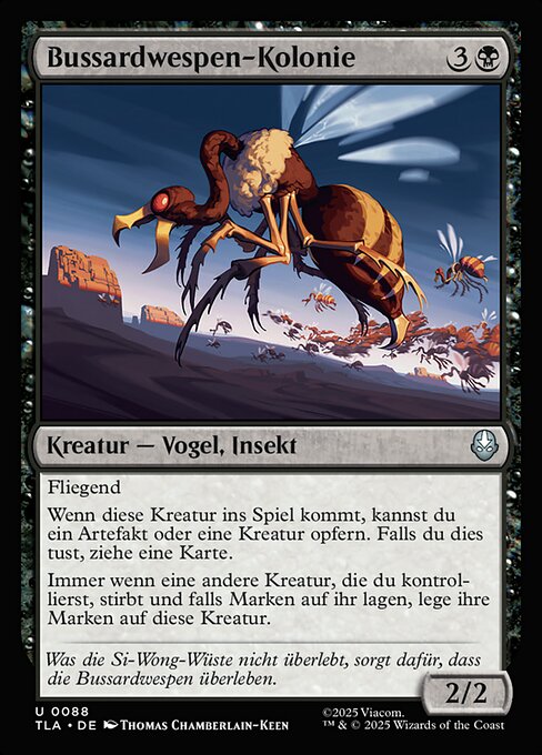 Bussardwespen-Kolonie