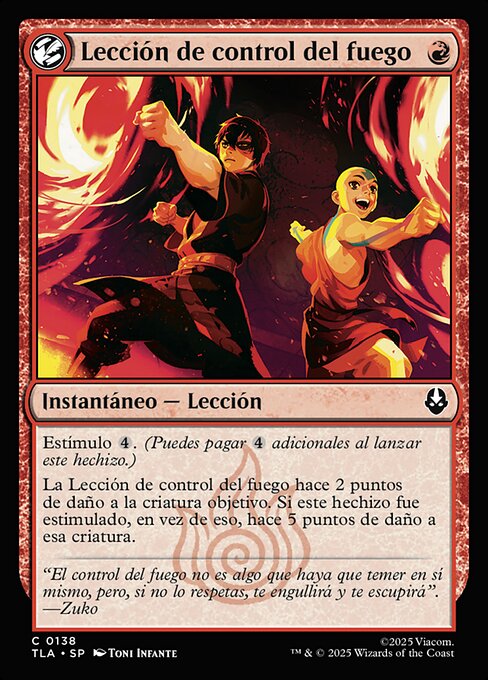 Lección de control del fuego