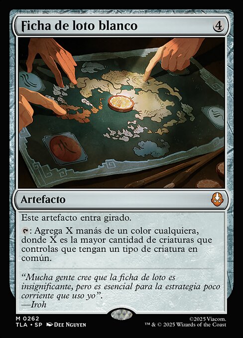 Ficha de loto blanco