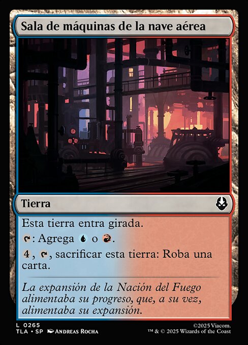 Sala de máquinas de la nave aérea