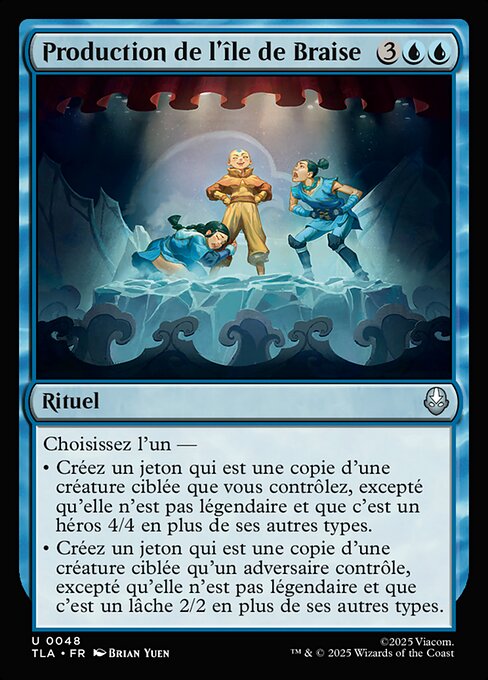 Production de l'île de Braise