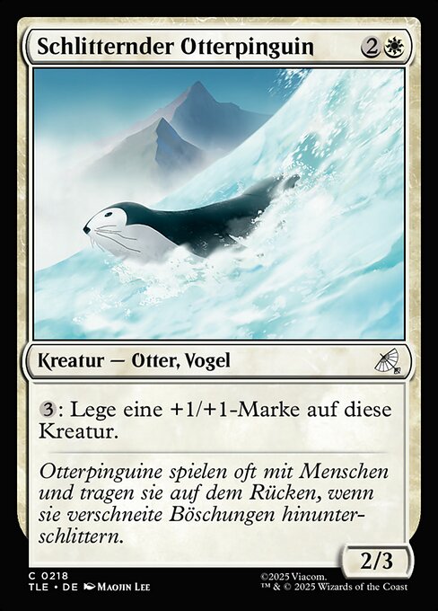 Schlitternder Otterpinguin