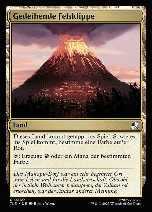 Gedeihende Felsklippe