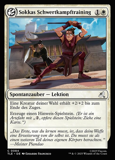Sokkas Schwertkampftraining