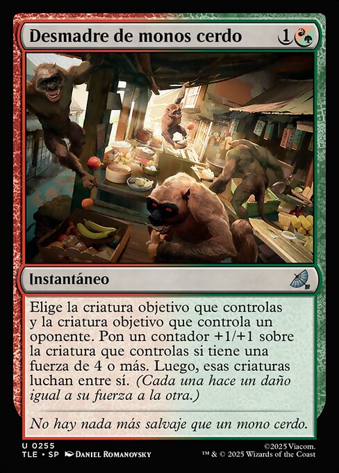 Desmadre de monos cerdo