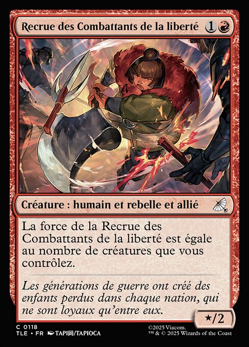 Recrue des Combattants de la liberté