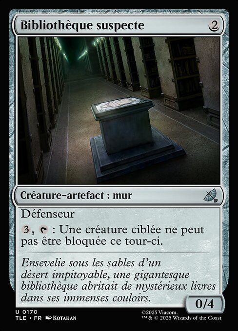 Bibliothèque suspecte