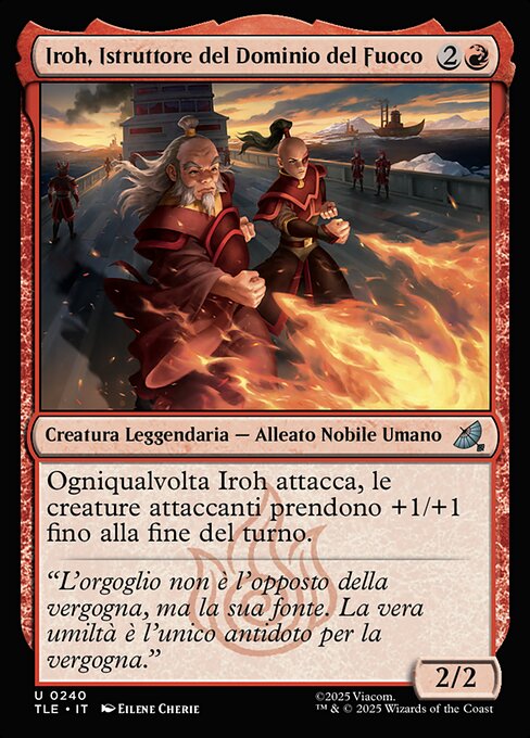 Iroh, Istruttore del Dominio del Fuoco