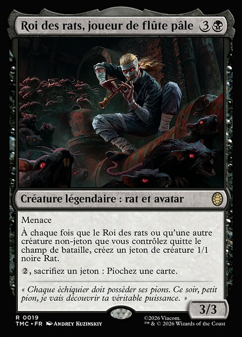 Roi des rats, joueur de flûte pâle