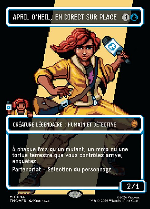 April O'Neil, en direct sur place