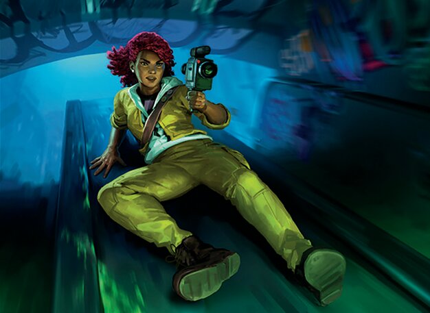 April O'Neil, en direct sur place