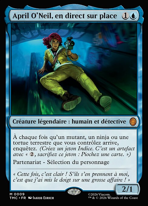 April O'Neil, en direct sur place