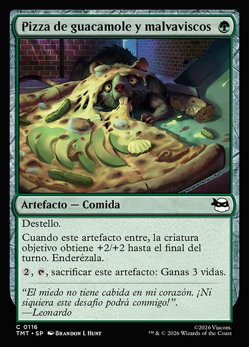 Pizza de guacamole y malvaviscos