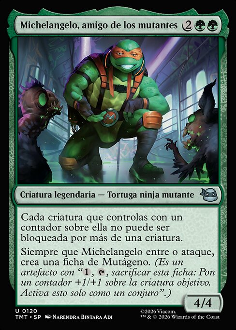 Michelangelo, amigo de los mutantes