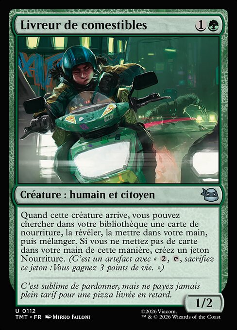 Livreur de comestibles