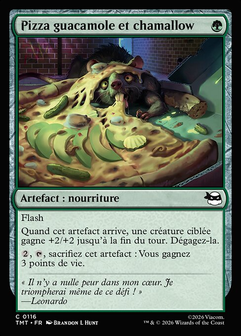 Pizza guacamole et chamallow