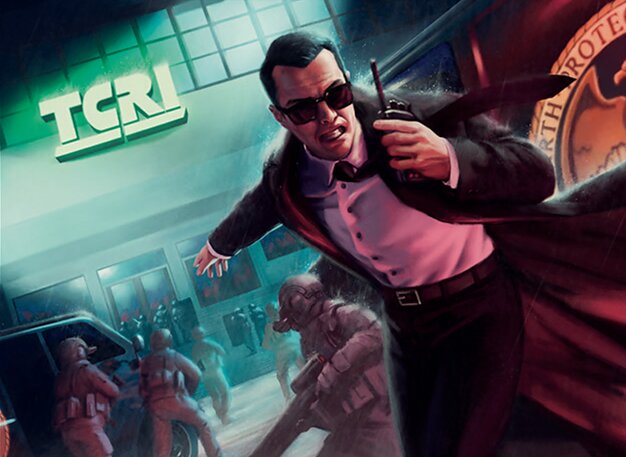 Agent Bishop, homme en noir