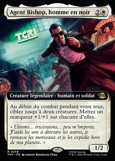 Agent Bishop, homme en noir