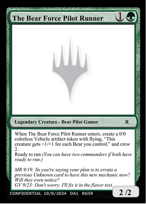 The Bear Force Pilot Runner