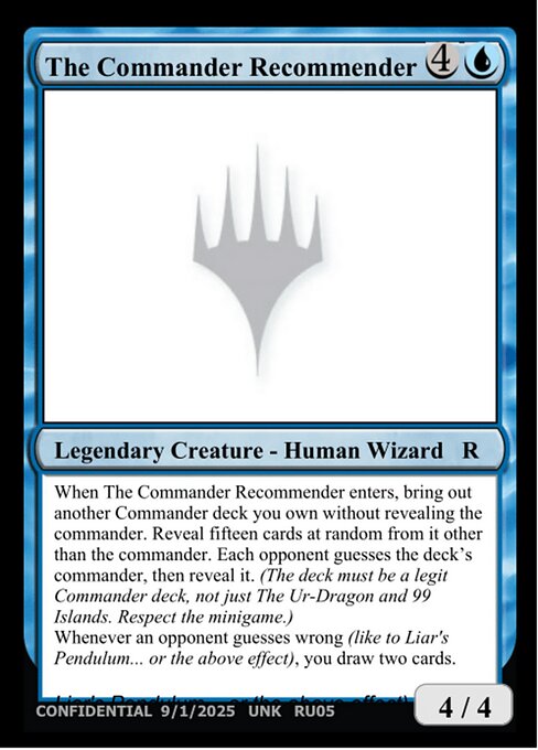 The Commander Recommender
