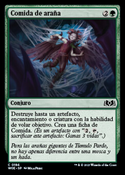 Comida de araña