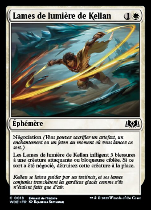 Lames de lumière de Kellan