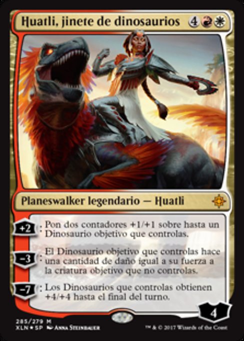 Huatli, jinete de dinosaurios